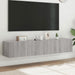 Comodă TV de perete cu LED, 2 buc, gri sonoma, 80x35x31 cm - WALTI WALTI