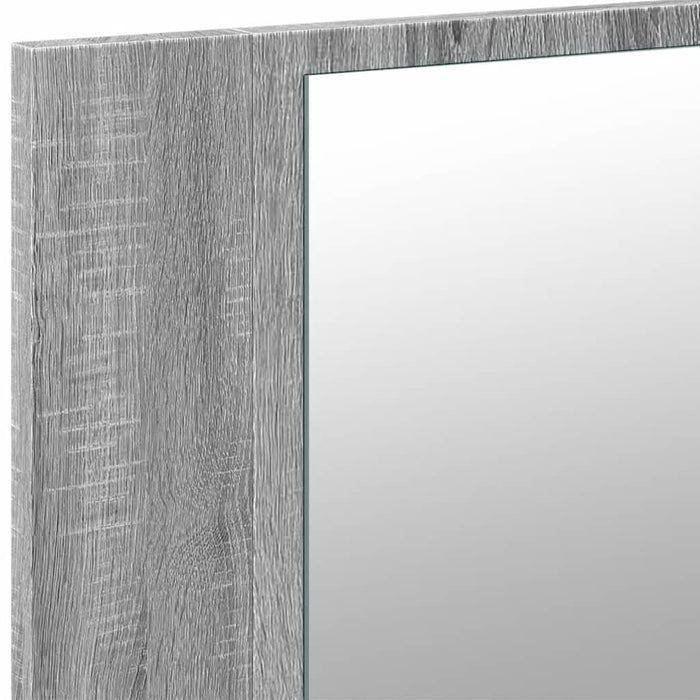 Dulap de baie cu oglindă și LED, gri sonoma, 80x12x45 cm, acril - WALTI WALTI