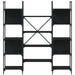 Bibliotecă, negru, 155,5x24x166,5 cm, lemn prelucrat - WALTI WALTI
