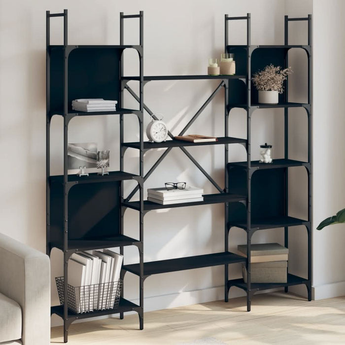 Bibliotecă, negru, 155,5x24x166,5 cm, lemn prelucrat - WALTI WALTI