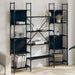 Bibliotecă, negru, 155,5x24x166,5 cm, lemn prelucrat - WALTI WALTI