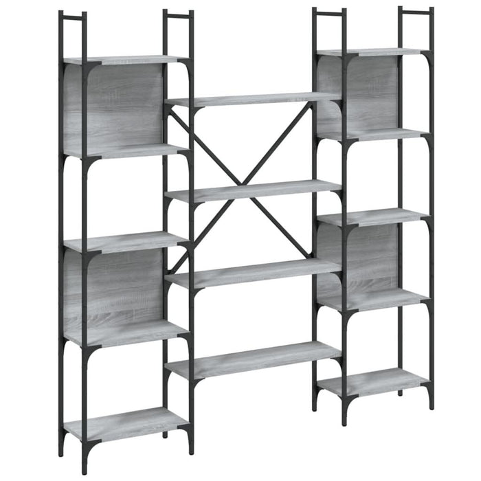 Bibliotecă, gri sonoma, 155,5x24x166,5 cm, lemn prelucrat - WALTI WALTI