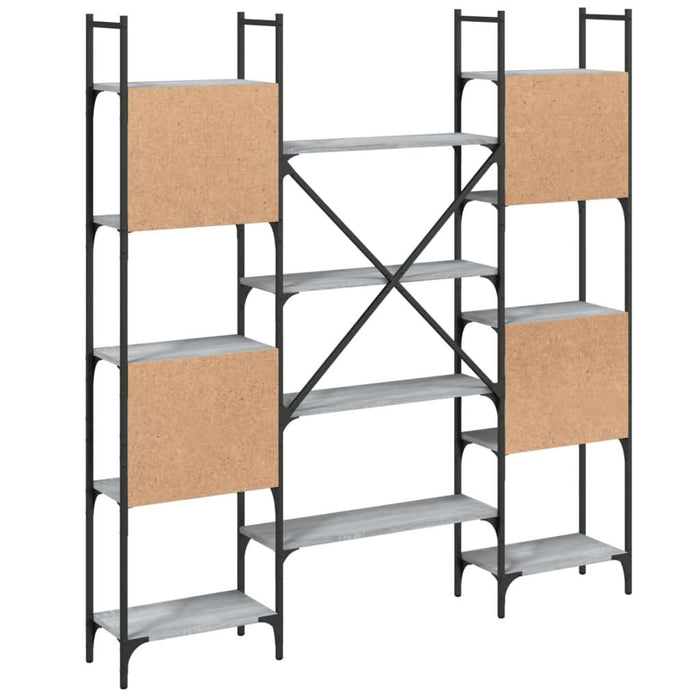 Bibliotecă, gri sonoma, 155,5x24x166,5 cm, lemn prelucrat - WALTI WALTI