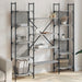 Bibliotecă, gri sonoma, 155,5x24x166,5 cm, lemn prelucrat - WALTI WALTI