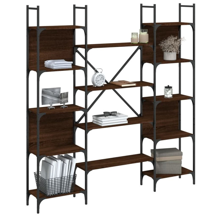 Bibliotecă, stejar maro, 155,5x24x166,5 cm, lemn prelucrat - WALTI WALTI