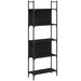 Bibliotecă 5 niveluri, negru, 60,5x24x166,5 cm, lemn prelucrat - WALTI WALTI