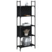 Bibliotecă 5 niveluri, negru, 60,5x24x166,5 cm, lemn prelucrat - WALTI WALTI