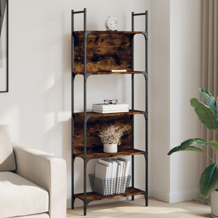 Bibliotecă 5 niveluri, stejar fumuriu, 60,5x24x166,5 cm - WALTI WALTI