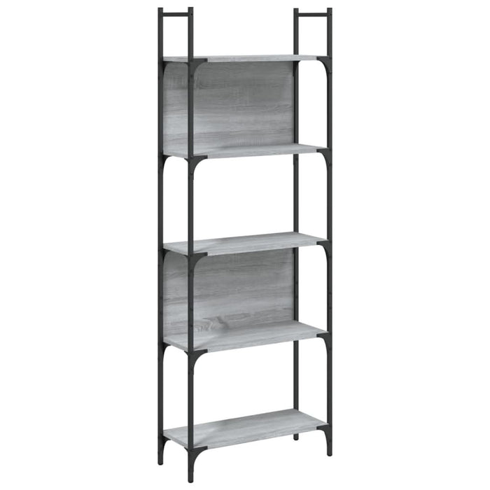 Bibliotecă 5 niveluri, gri sonoma, 60,5x24x166,5 cm - WALTI WALTI