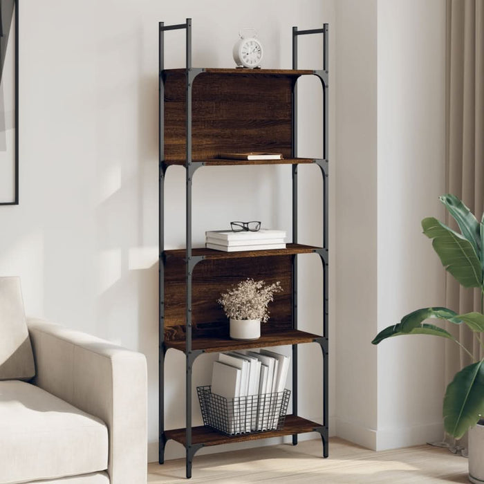 Bibliotecă 5 niveluri, stejar maro, 60,5x24x166,5 cm - WALTI WALTI