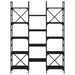 Bibliotecă, negru, 127,5x28,5x172,5 cm, lemn prelucrat - WALTI WALTI