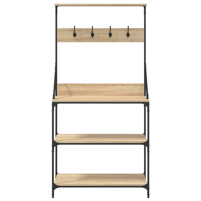 Raft brutărie cu cârlige și 4 niveluri, stejar sonoma - WALTI WALTI