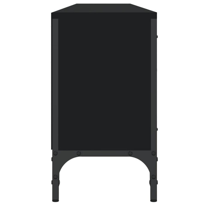 Comodă TV cu sertar, negru, 200x25x44 cm, lemn prelucrat - WALTI WALTI