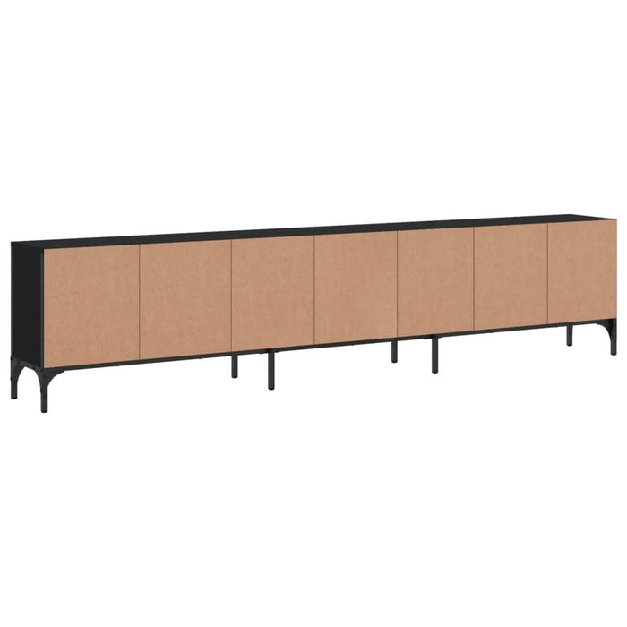 Comodă TV cu sertar, negru, 200x25x44 cm, lemn prelucrat - WALTI WALTI