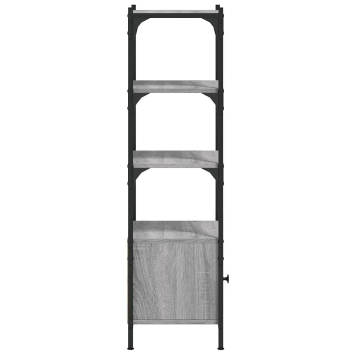 Bibliotecă 3 niveluri gri sonoma 41x30x109,5 cm, lemn prelucrat - WALTI WALTI