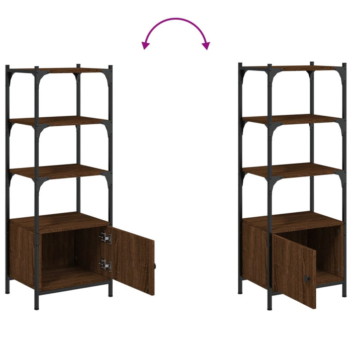 Bibliotecă 3 niveluri stejar maro 41x30x109,5 cm lemn prelucrat - WALTI WALTI