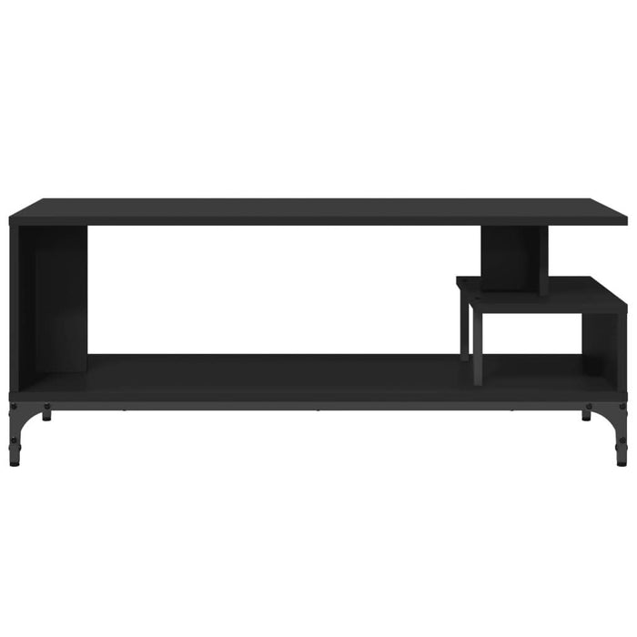 Comodă TV negru 102x40x41 cm lemn și oțel vopsit electrostatic - WALTI WALTI