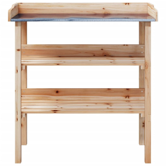 Masă de plante cu raft, 78x38x82,5 cm, lemn masiv de brad - WALTI WALTI