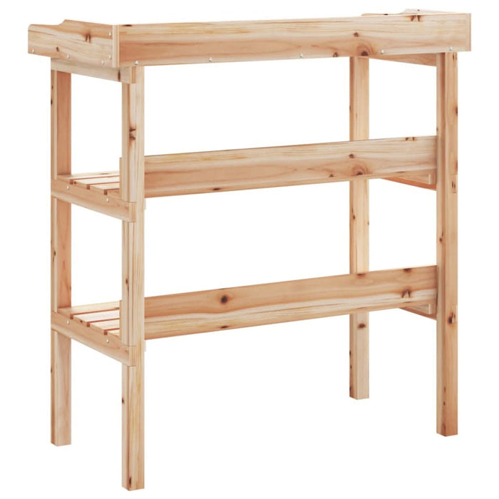 Masă de plante cu raft, 78x38x82,5 cm, lemn masiv de brad - WALTI WALTI