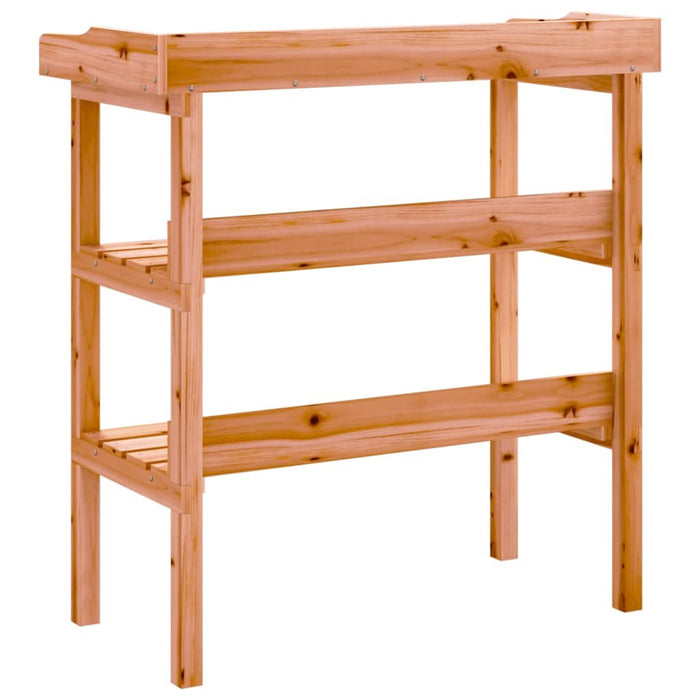 Masă de plante cu raft, maro, 78x38x82,5 cm, lemn masiv de brad - WALTI WALTI
