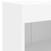 Comode TV de perete cu lumini LED, 4 piese, alb - WALTI WALTI